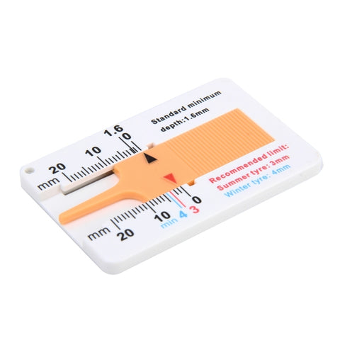 Set di 2 Calibri di Profondità del Battistrada in Plastica 0-20mm -