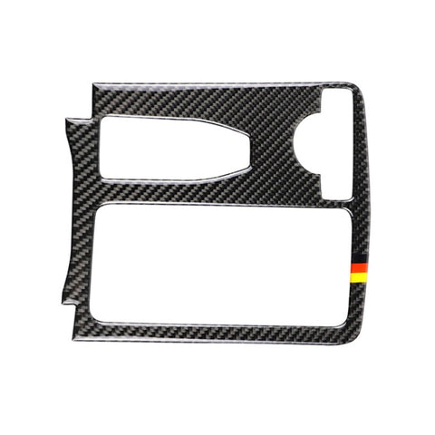 Bandier de voiture en fibre de carbone, guide à gauche, position du panneau adhésif décoratif pour Mercedes-Benz W204 2007-2013 / W212 2010-2012, position de transmission gauche (drapeau allemand)