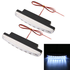 1 paio DC9-16V 2W 120LM 7000K 8 SMD-5050-LED circolari per auto DRL e luci di svolta, 2W 120LM 7000K