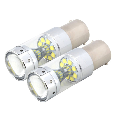 Luci di stop auto e retromarcia LED 1156 - Set da 2 - 60W 1200 LM - Bianco 6000K - Facile installazione