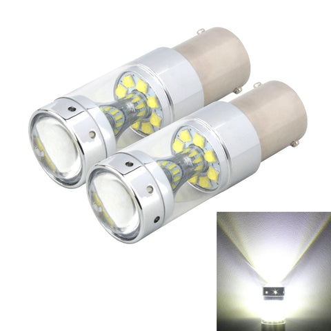 Luci di stop auto e retromarcia LED 1156 - Set da 2 - 60W 1200 LM - Bianco 6000K - Facile installazione