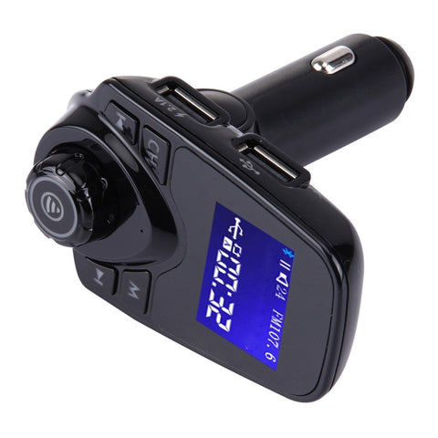 Transmetteur FM Bluetooth T11 Lecteur MP3 pour affichage automatique à LED, support double USB, vive voix, fiche TF et fonction de reproduction musicale sur disco U, T11