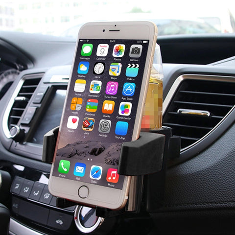 SHUNWEI SD-1027 Car Auto Multifunzionale ABS Air Vent Portabevande Portabicchieri Portacellulaire Supporto mobile, SD-1027 (Noir), SD-1027 (Vert), SD-1027 (Rouge)