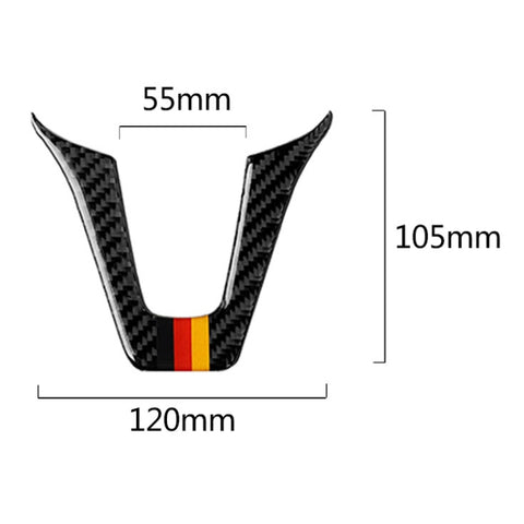 Adhésif décoratif pour volant en fibre de carbone avec bande tedesca pour voiture Mercedes-Benz, volant (drapeau allemand)