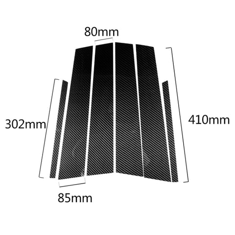 Adhésif décoratif pour colonne B en fibre de carbone pour voiture pour Mercedes-Benz W204 2007-2013, pour Mercedes-Benz