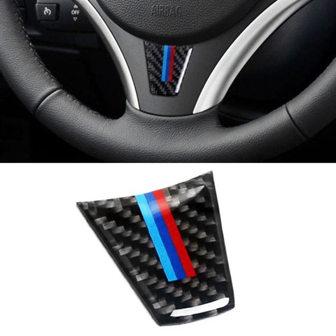 Adesivo decorativo per volante in fibra di carbonio per auto per BMW E90 / E92, Steering Wheel Decorative Sticker B