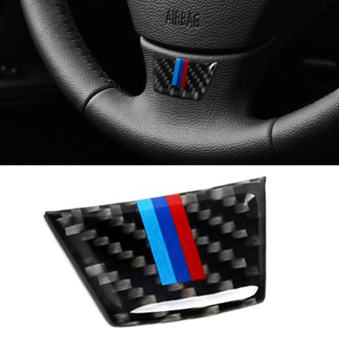 Autocollant décoratif pour volant en fibre de carbone pour voiture pour BMW E90 / E92, autocollant décoratif pour volant A