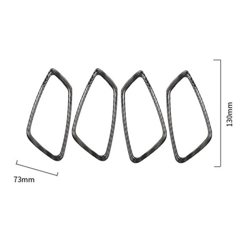 Adesivo decorativo in fibra di carbonio tinta unita per maniglia interna della portiera dell'auto da 4 pezzi per BMW E90 / E92 / E93 2005-2012, Solid Color Carbon Fiber Decorative