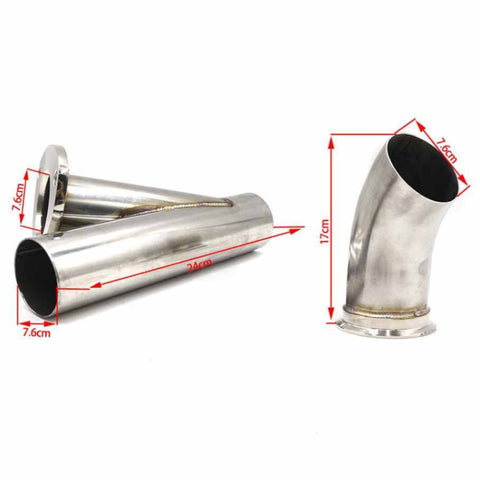 Ensemble de tuyaux pour valve de scarico elettriche avec télécommande pour auto en acciaio inossidabile CNSPEED, dimensions: 2,5 pouces, taille: 2,5 pouces