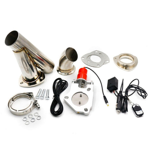 Ensemble de tuyaux pour valve de scarico elettriche avec télécommande pour auto en acciaio inossidabile CNSPEED, dimensions: 2,5 pouces, taille: 2,5 pouces