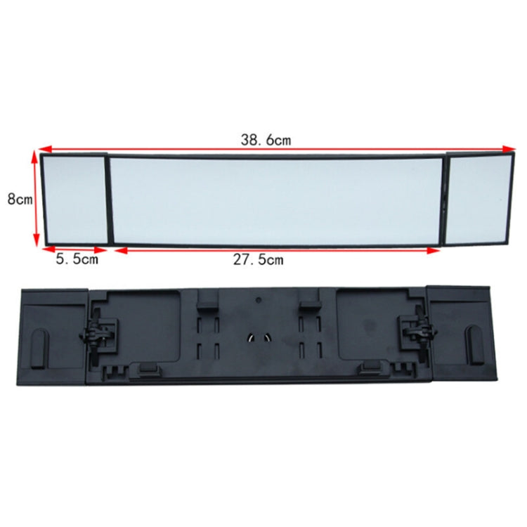 SHUNWEI Large Car Three-Fold Curve Surface Rear View Mirror Reverse Wide Angle Adjustable Angle Auxiliary Blind Area Retroreflector Reversing Wide-angle...