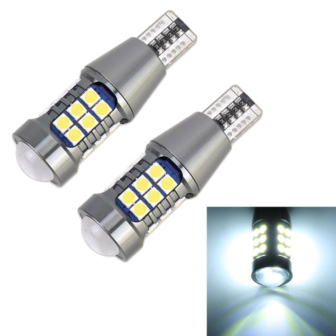 Luci di Retromarcia Auto T15 - 2 PZ, 7.5W, 6000K, 600 LM, 27 LED