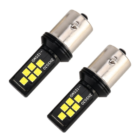 2 PZ 1156 DC9-16V / 3,5 W Indicatori di direzione automatici per auto Lampade 12 LED SMD-ZH3030, con corrente costante, 1156 (White Light), 1156
