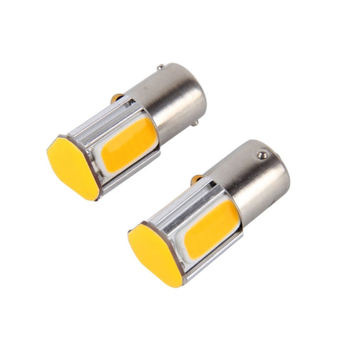 Luci Direzionali LED COB 5W 1156/Ba15s Gialle - Coppia per Auto