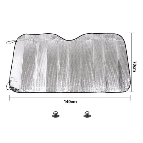 Visiera parasole per auto Epe per uso generale prima del file, dimensioni: 140 cm x 70 cm, 140 x 70cm (Argent)