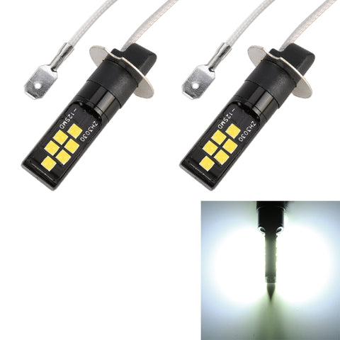 Fendinebbia Auto H3 LED SMD 12 - 2 Pezzi, 6000K, 320LM, 9-16V, 3,5W,