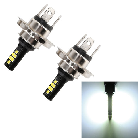 2 PZ H4 DC9-16V / 3,5 W(H) 1,1 W(L) / 6000K / 320LM Fendinebbia per auto 12 LED Lampade SMD-ZH3030, con corrente costante, H4 - Novalix Store
