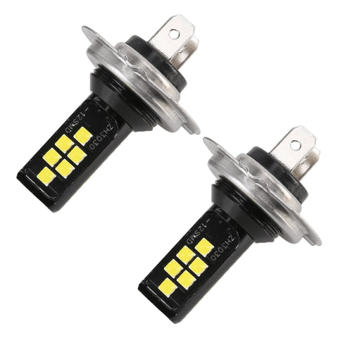 Kit di 2 Lampade Fendinebbia H7 12 LED SMD-ZH3030 - 6000K, 320LM,