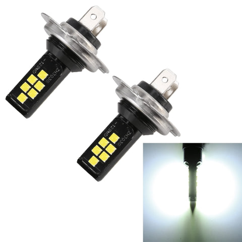 Kit di 2 Lampade Fendinebbia H7 12 LED SMD-ZH3030 - 6000K, 320LM,
