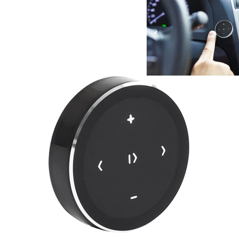Contrôleur sans fil Bluetooth pour voiture, téléphone cellulaire, télécommande multifonction pour volant multifonction, sans support (argent), sans support (noir)