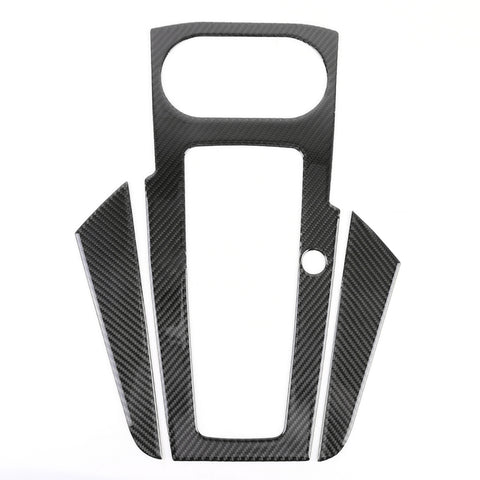 Autocollant décoratif pour panneaux intégrés en fibre de carbone pour voiture de 3 pièces pour Audi A3, sans décoration de la pulsation de l'avant du moteur, panneau d'engrenage, sans décoration du bouton de démarrage du moteur
