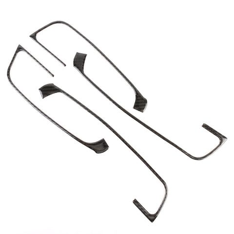 Corniche décorative pour porte à impulsions en fibre de carbone à 4 pièces pour Audi A3, bouton de porte