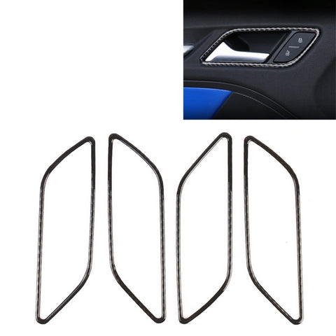 Cornice decorativa per bracciolo interno in fibra di carbonio per auto da 4 pezzi per Audi A3, Inner Armrest