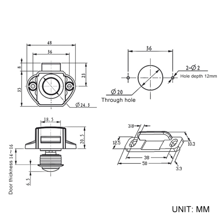 chiusura-a-scatto-e-rilascio-fermaporta-per-camper-yacht-e-mobili - immagine 4