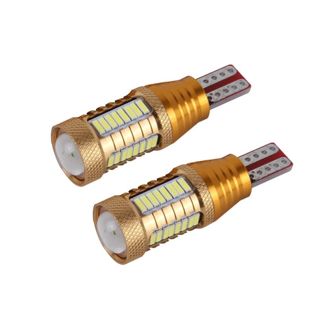2 PZ T15-4014-32SMD + 1CREE 5W 650LM Luce bianca LED Decodifica Lampada luci di ingombro per auto, DC12V (Oro), 5W 4014-32SMD + 1CREE - Novalix Store