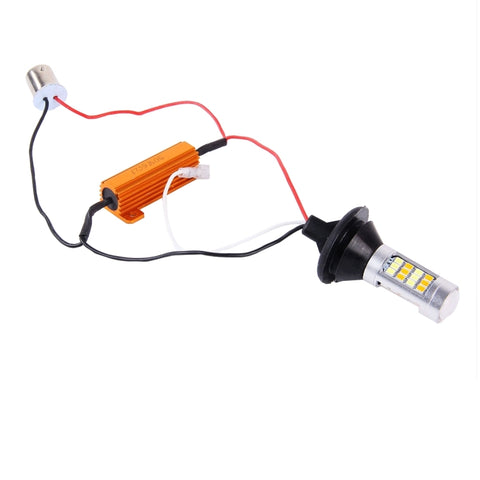 2 PZ 1156/BA15S/BAU15S 10W 1000 LM 6000K Luce bianca + gialla DRL e indicatore di direzione con 42 lampade SMD-2835-LED, DC 12-24V, 1156 42 SMD-2835-LED Lamp - Novalix Store