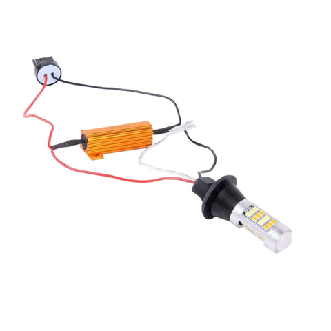 2 PZ T20/7440 10W 1000 LM 6000K Luce bianca + gialla DRL e indicatore di direzione con 42 lampade SMD-2835-LED, DC 12-24V, T20 42 SMD-2835-LED Lamp - Novalix Store