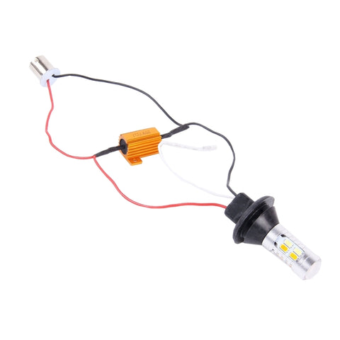 2 PZ 1156/BA15S/BAU15S 10W 1000LM 6000K Luce bianca + gialla DRL e indicatore di direzione con 20 lampade SMD-5730-LED, DC 12-24V, 1156 20 SMD-5730-LED Lamps - Novalix Store
