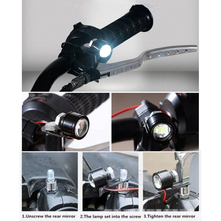 12V 3W Blue Light Eagle Eyes LED Strobe Lights for