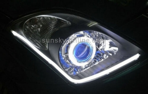 12V Car Daytime Running Lights - White & Yellow, 85cm Length