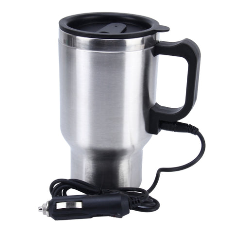 Tazza intelligente elettrica in acciaio inossidabile 12V Bollitore elettrico per auto Tazza riscaldata Tazza da caffè per auto con caricatore Accendisigari Tazza riscaldante Bollitore Bollitore riscaldatore d'acqua isolato sotto vuoto, Smart Mug
