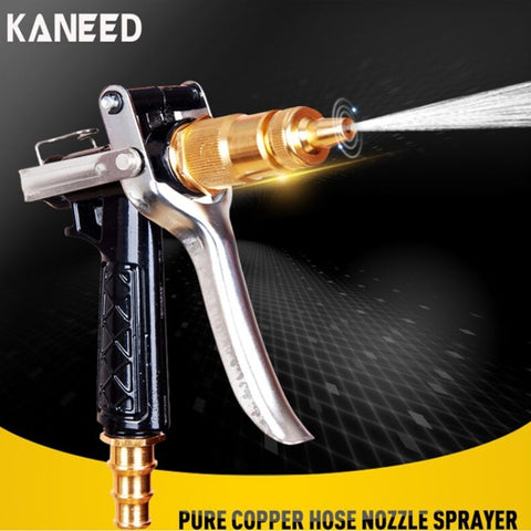 KANEED Spruzzatore avec ugello per tubo in rame puro ad high pressione per lavaggio auto Giardino/Irrigazione del prato/Coperta/Supporto per la pulizia del pavimento Flusso d'acqua regolabile, Pur Copper Tuyau Buse Pulvérisateur