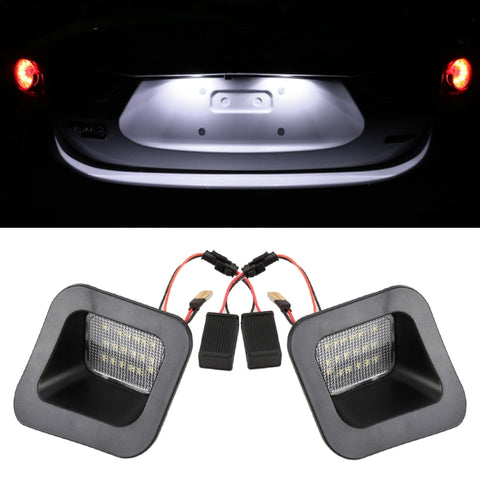 2 PZ DC12V / 2W / 6000K / 120LM Luce targa LED per auto 18 LED SMD-3528 Lampade per Dodge, Luce bianca, For Dodge - Novalix Store