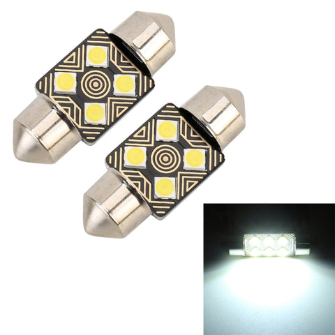 2 PZ 31mm DC12V / 1.5W / 6000K / 110LM 4LED SMD-3030 Lampada da lettura per auto Dome Light, con decodificatore, 31mm - Novalix Store