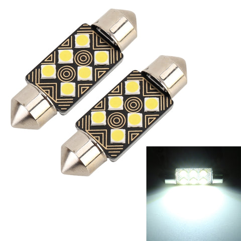 2 PZ 36mm DC12V / 1.5W / 6000K / 110LM 6LED SMD-3030 Lampada da lettura per auto Dome Light, con decodificatore, 36mm - Novalix Store