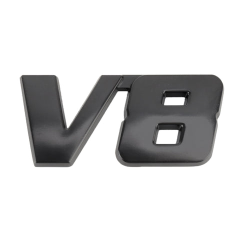 Adhésif décoratif pour voiture en métal Forme V8 Connect, dimensions: L, Forme V8 Connect, Taille : L (Noir), Forme V8 Connect, Taille : L (Argent)