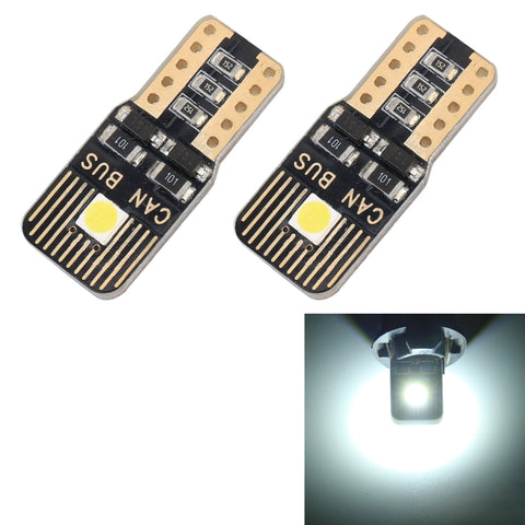 2 PZ T10 / W5W / 168 / 194 DC12V / 1.3W / 6000K / 110LM 2LED SMD-3030 Luce di ingombro per auto, con decodificatore, 2LEDs SMD-3030 - Novalix Store