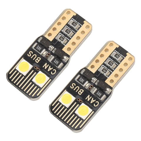 2 PZ T10 / W5W / 168 / 194 DC12V / 1,6W / 6000K / 130LM 4LED SMD-3030 Luce di ingombro per auto, con decodificatore, 4LEDs SMD-3030 - Novalix Store