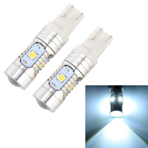 2 PZ T10 / W5W / 168 / 194 DC12V / 4,5 W / 6000 K / 360 LM 6 LED SMD-3030 Luce d'ingombro per auto, con luce dell'obiettivo del proiettore, 6LEDs SMD-3030 , with Projector Lens Light - Novalix Store