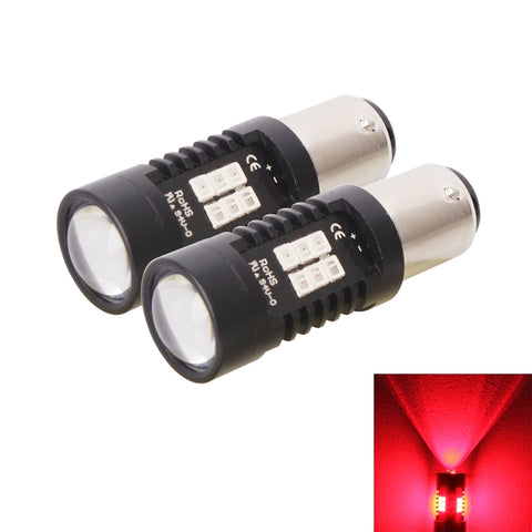 Lampadina LED Rossa 10,5W 1157 per Luce Freno Auto - 2 Pezzi, DC