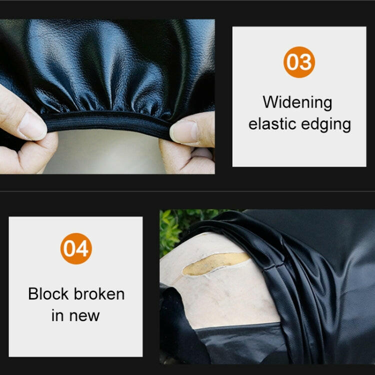 Il coprisedile impermeabile in pelle nera per moto impedisce di crogiolarsi nel cuscino dello scooter, taglia: XL, lunghezza: 61-65 cm;Larghezza: 27-38 cm, Length: 61-65cm; Width: 27-38cm