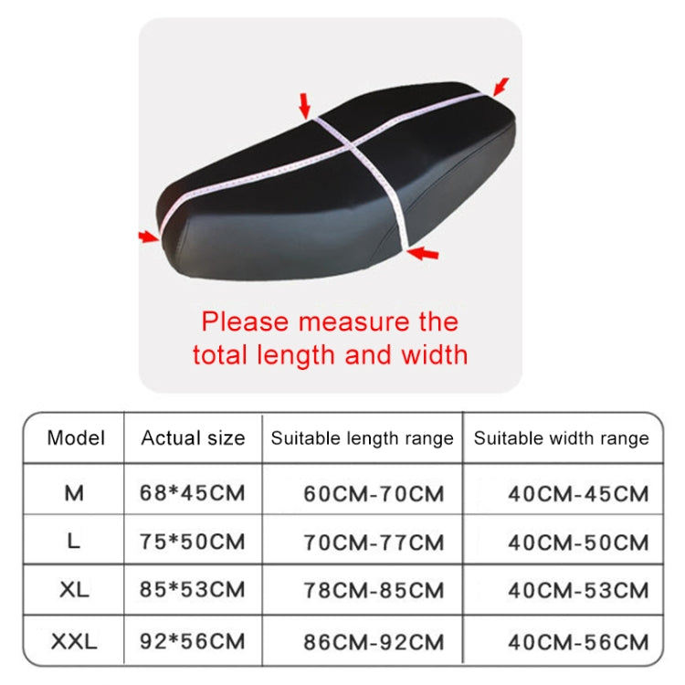 Waterproof Motorcycle Sun Protection Heat Insulation Seat Cover Prevent Bask In Seat Scooter Cushion Protect, Size: XXL, Length: 86- 92cm; Width: 40-56c...