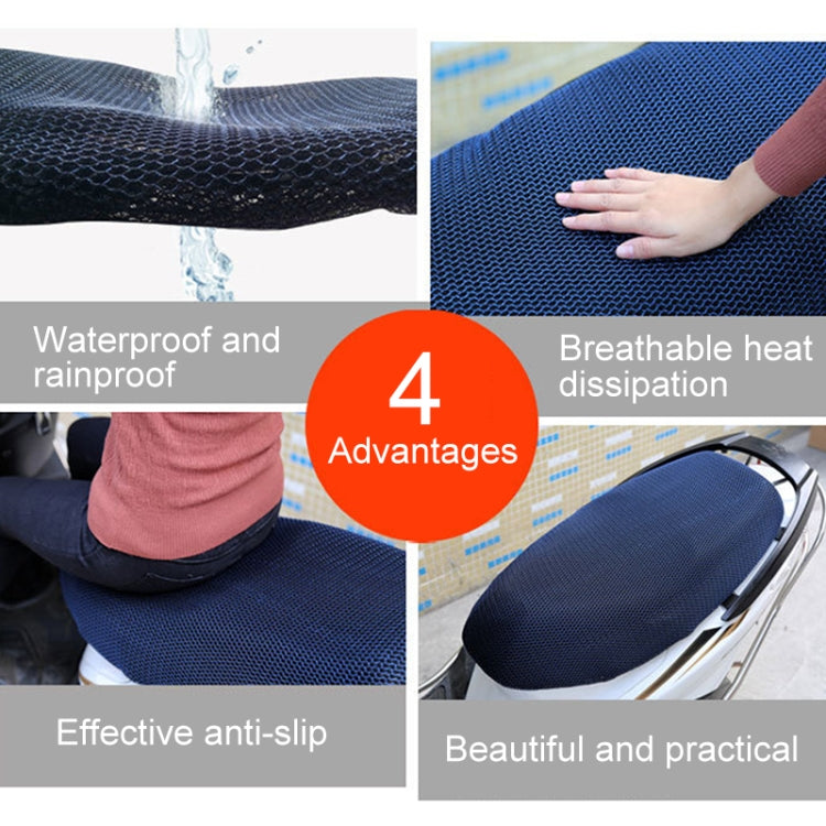 Waterproof Motorcycle Sun Protection Heat Insulation Seat Cover Prevent Bask In Seat Scooter Cushion Protect, Size: XXL, Length: 86- 92cm; Width: 40-56c...