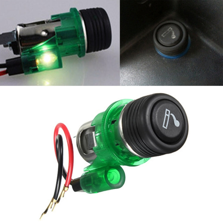 12V Car Cigarette Lighter Assembly with Light - 10A Standard