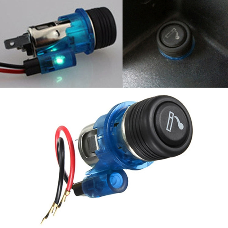 12V Car Cigarette Lighter Assembly with Light - 10A Standard