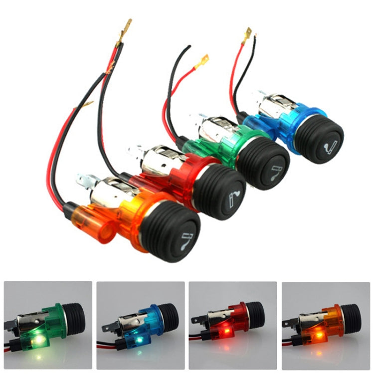 12V Car Cigarette Lighter Assembly with Light - 10A Standard